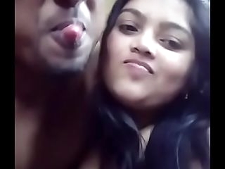 Indian paramour Kissing and Boob gargling and Gf Give Nyc Oral job